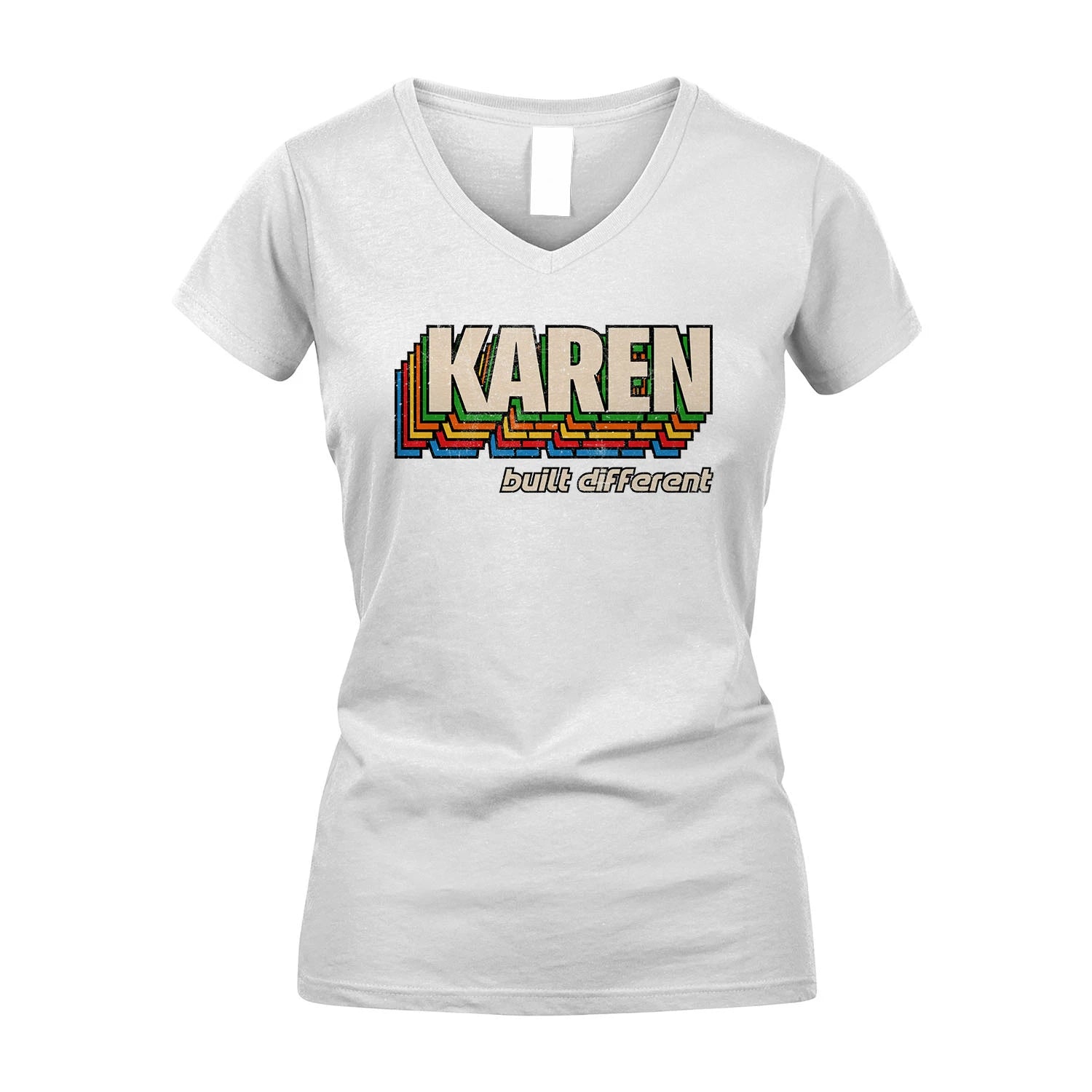 Your Name Built Different Retro Shirt KAREN M1-26