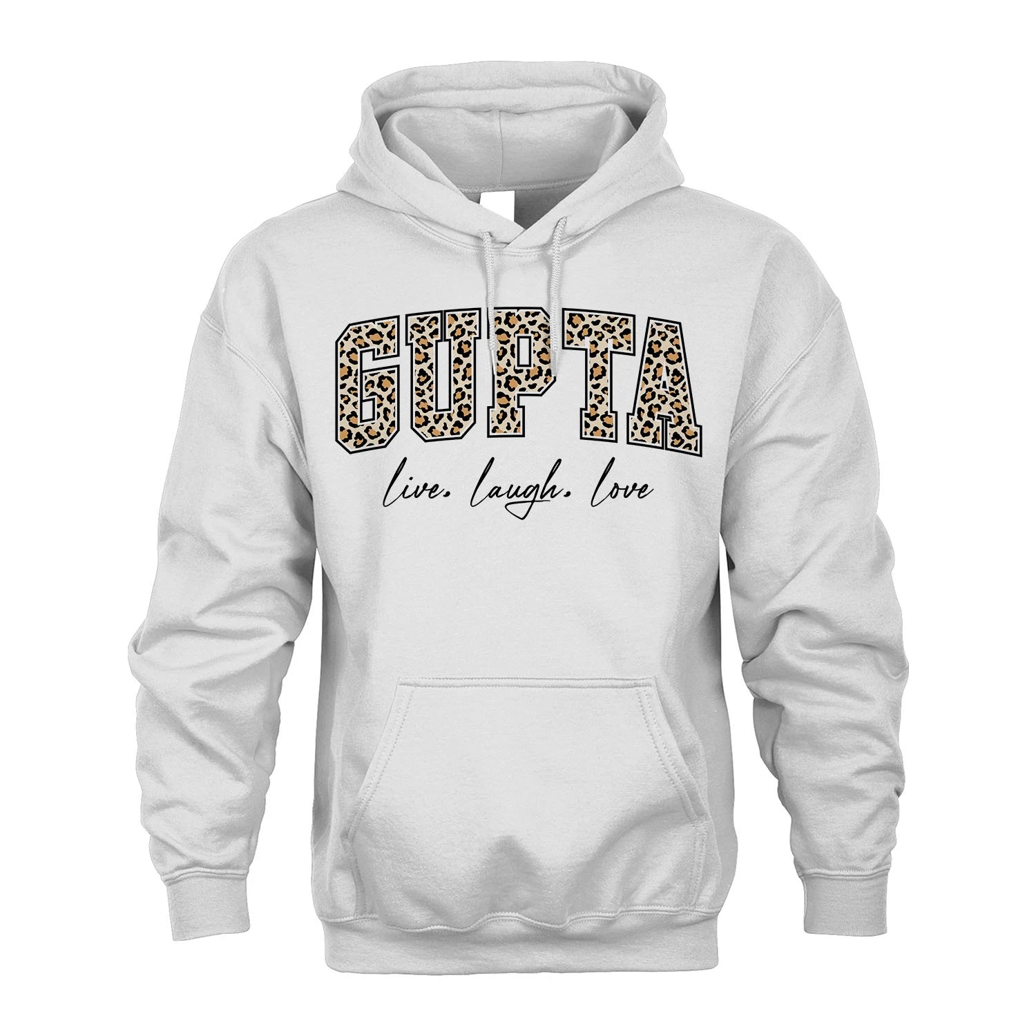 Live Laugh Love Custom Name With Leopard Pattern Shirt GUPTA M1-13