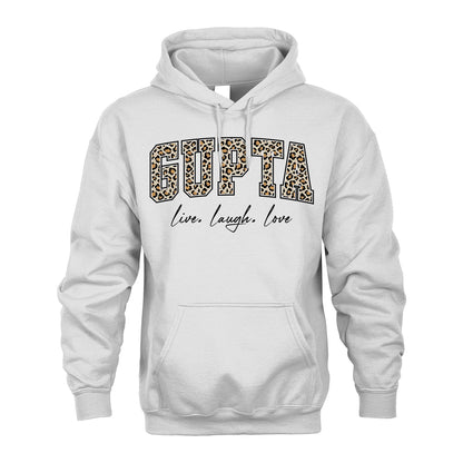 Live Laugh Love Custom Name With Leopard Pattern Shirt GUPTA M1-13