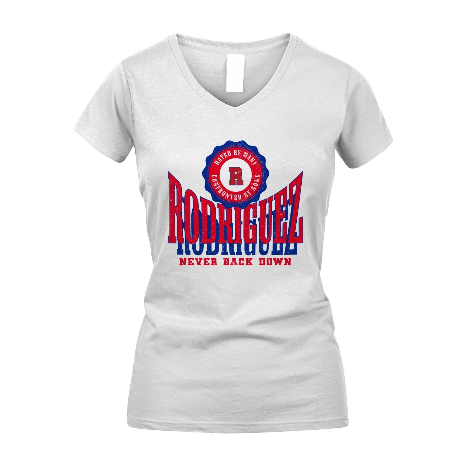 Your Name Never Back Down Shirt RODRIGUEZ M1-33