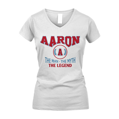 The Man The Myth The Legend Jet Style Shirt AARON M1-9