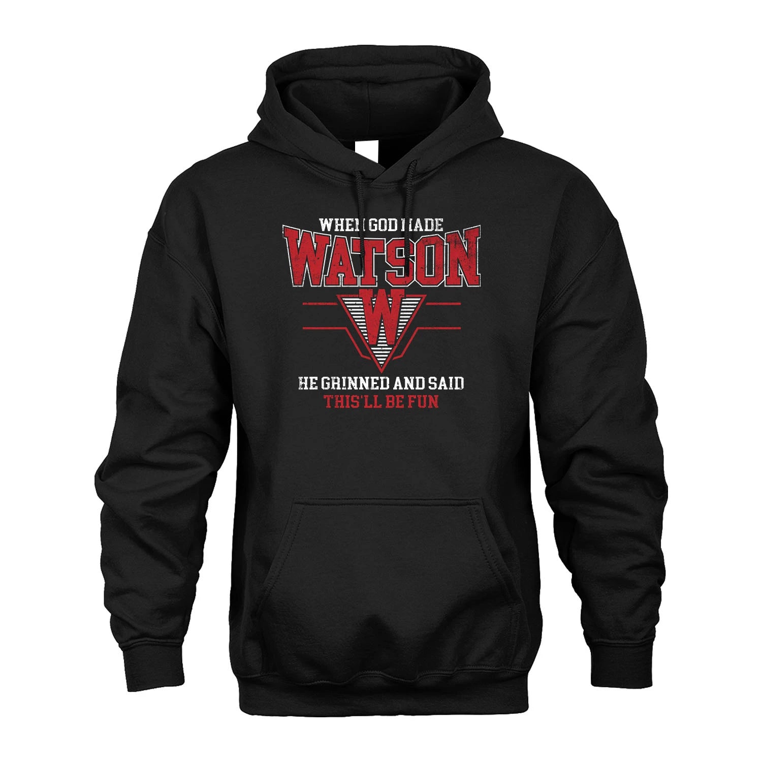 When God Made Your Name He Grinned And Said This'll Be Fun Baseball Shirt WATSON M1-29