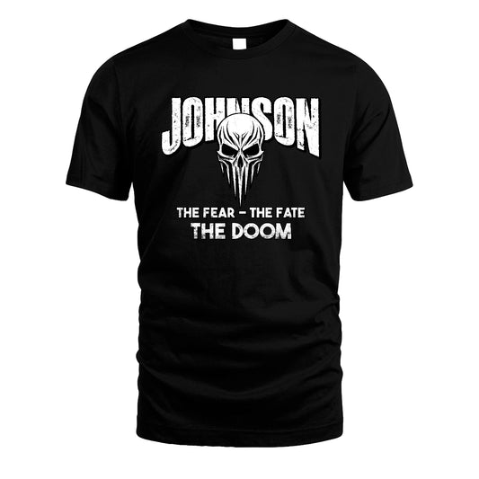 The Fear The Fate The Doom Skull Shirt JOHNSON M1-39