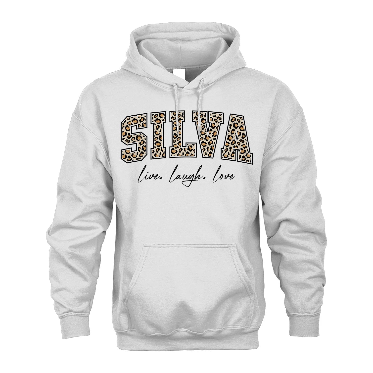 Live Laugh Love Custom Name With Leopard Pattern Shirt SILVA M1-13