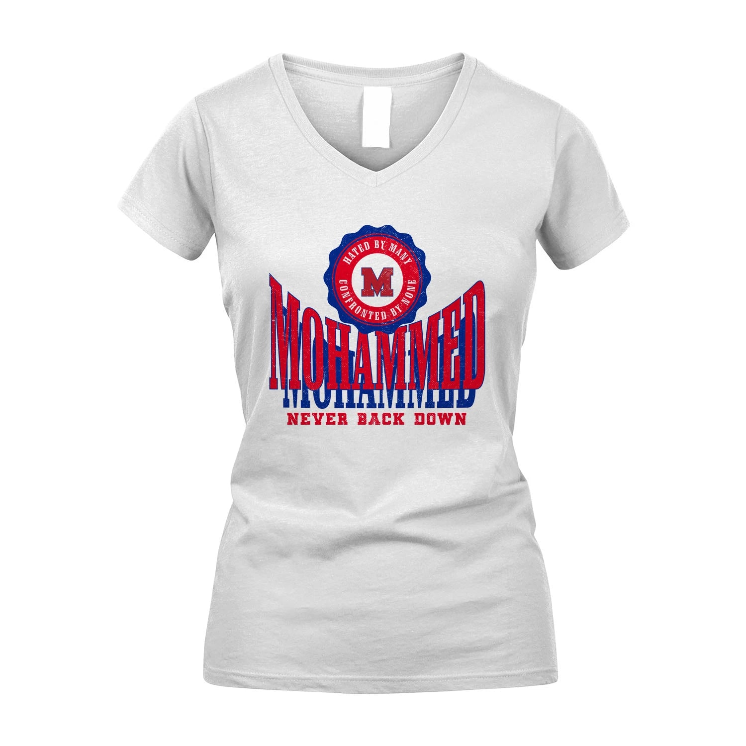 Your Name Never Back Down Shirt MOHAMMED M1-33