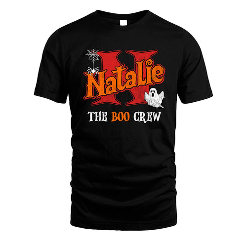The Boo Crew Halloween Custom Name Shirt NATALIE M1-22