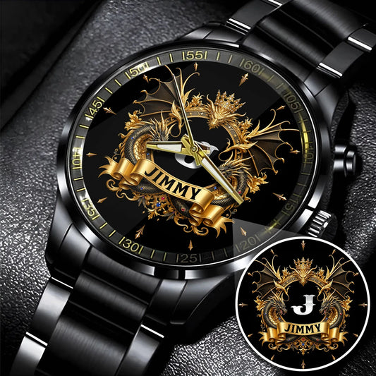 Personalized Name Golden Dragon Watch JIMMY M1-W6
