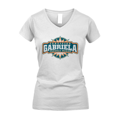 Certified Your Name Trouble Maker Shirt GABRIELA M1-36
