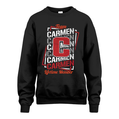 Team Your Name Lifetime Member Sporty Shirt CARMEN M1-25
