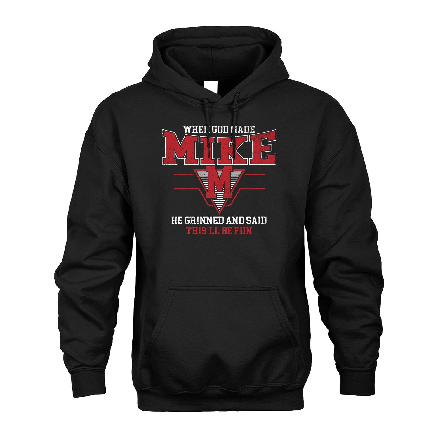 When God Made Your Name He Grinned And Said This'll Be Fun Baseball Shirt MIKE M1-29
