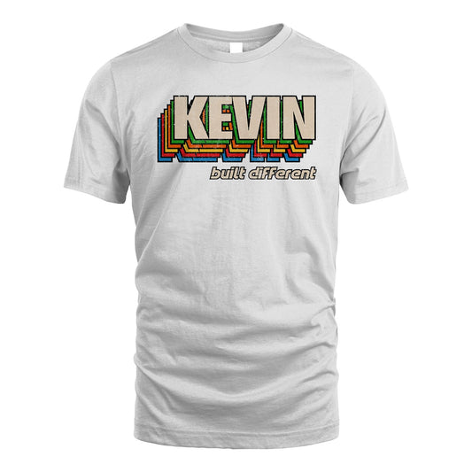 Your Name Built Different Retro Shirt KEVIN M1-26