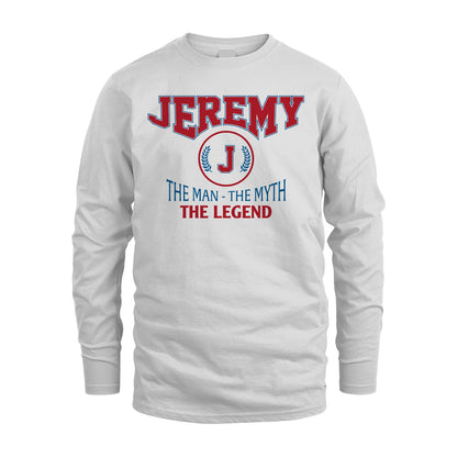 The Man The Myth The Legend Jet Style Shirt JEREMY M1-9