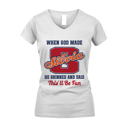 God Made Your Name Custom Shirt SILVIA M1-16