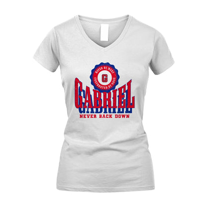 Your Name Never Back Down Shirt GABRIEL M1-33
