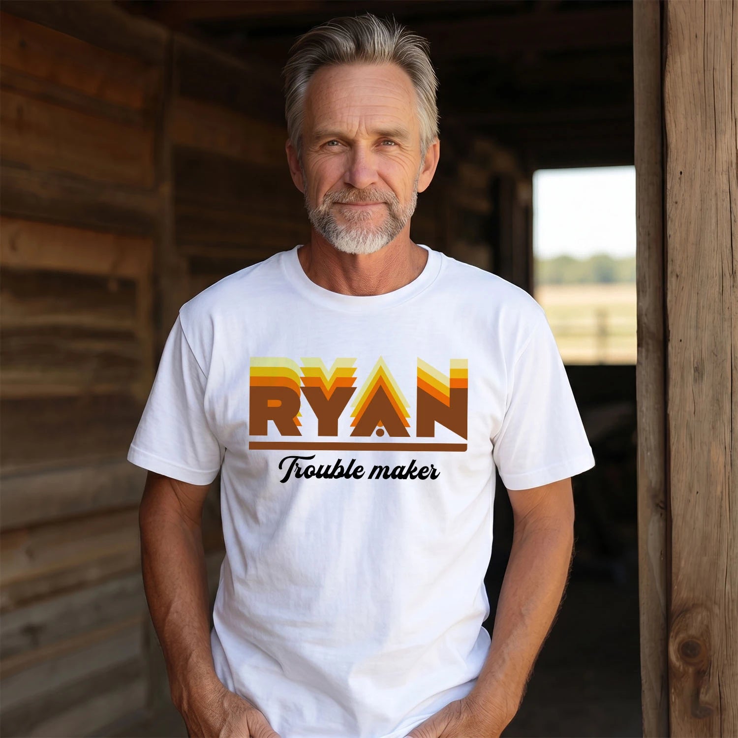 Your Name Trouble Maker Funny Shirt RYAN M1-34