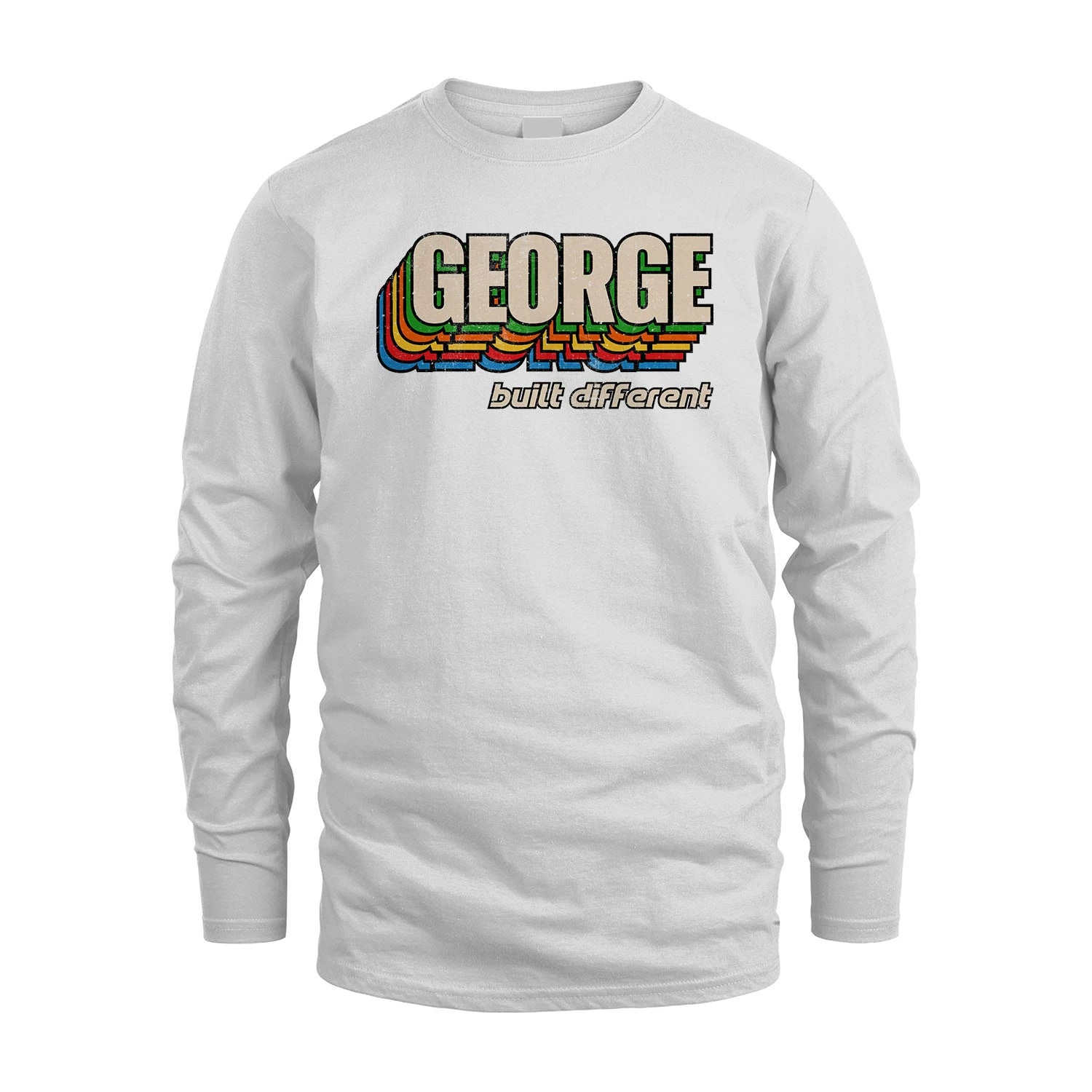 Your Name Built Different Retro Shirt GEORGE M1-26