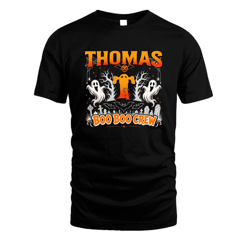 Boo Boo Crew Halloween Custom Name Shirt THOMAS M1-28