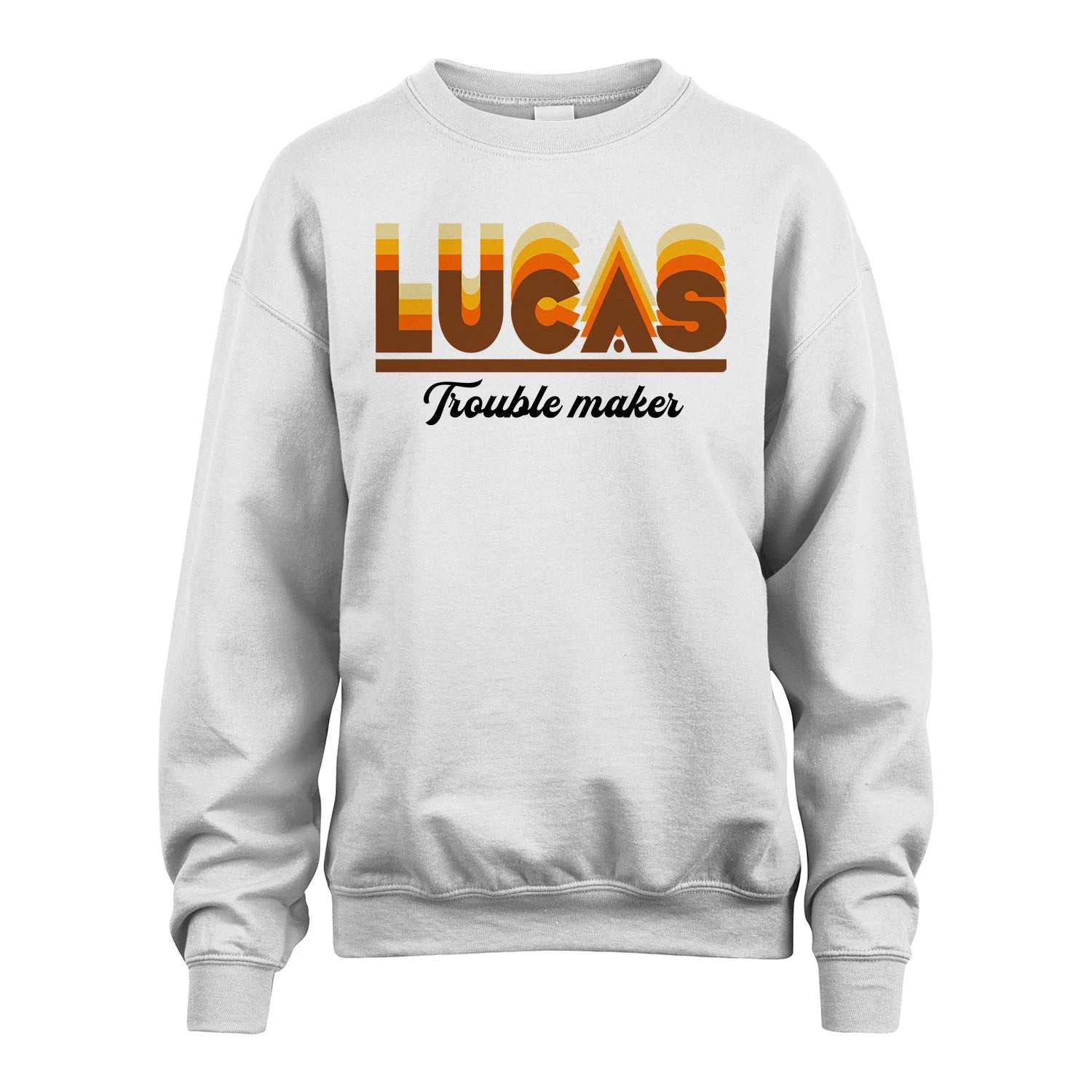 Your Name Trouble Maker Funny Shirt LUCAS M1-34