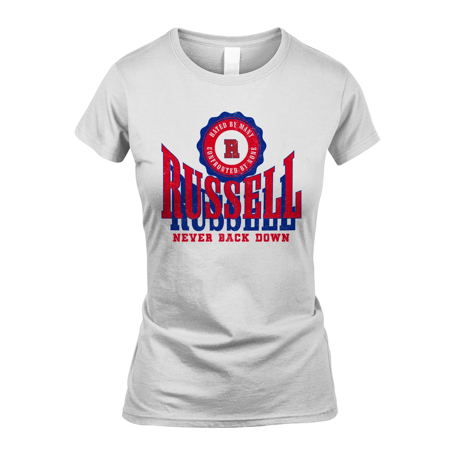 Your Name Never Back Down Shirt RUSSELL M1-33