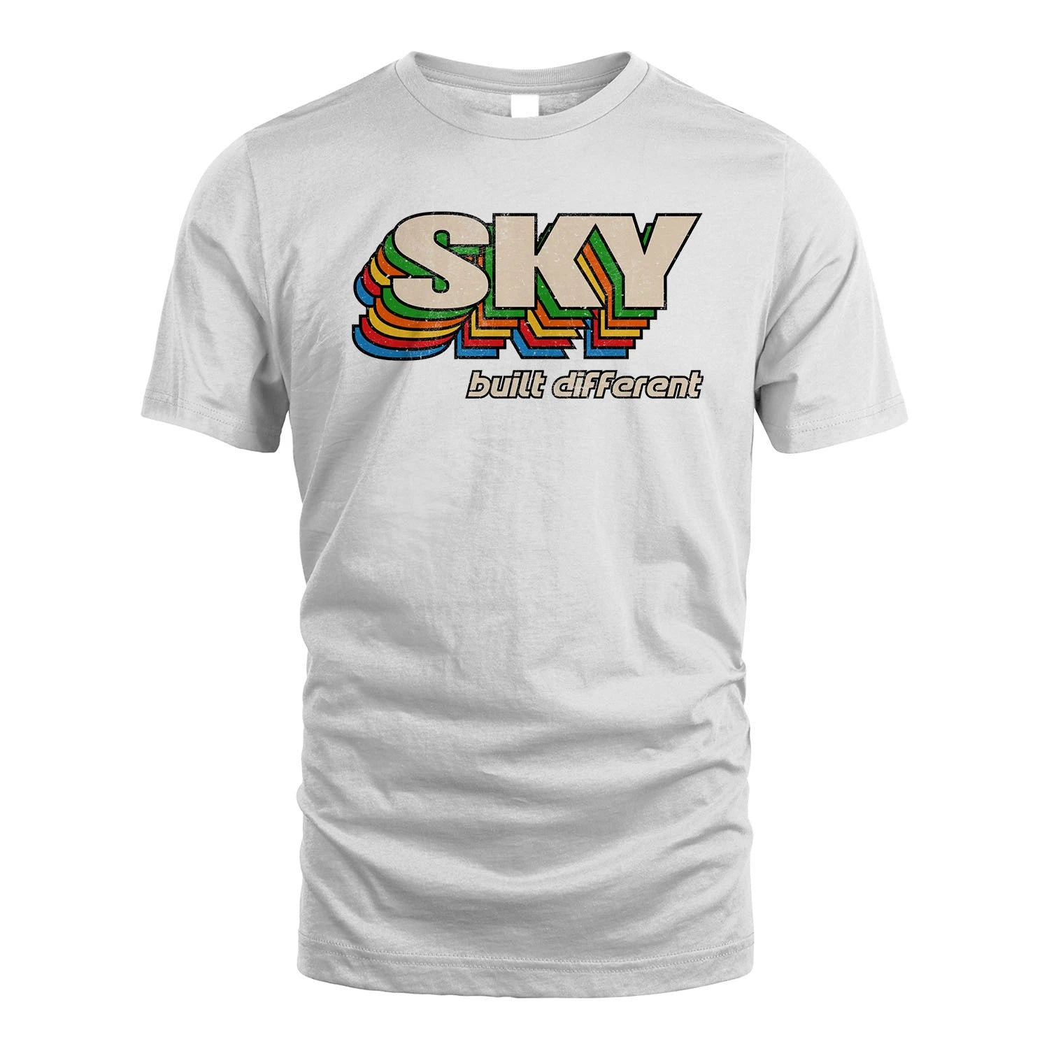 Your Name Built Different Retro Shirt SKY M1-26