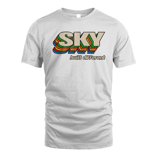 Your Name Built Different Retro Shirt SKY M1-26