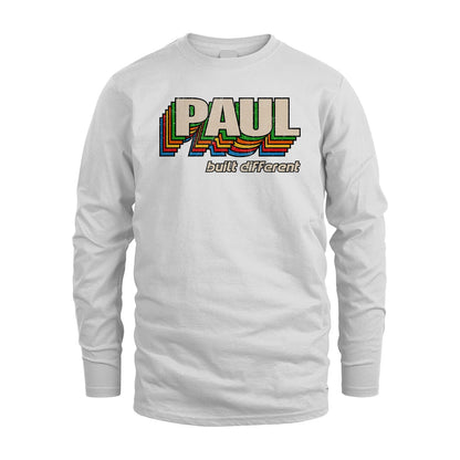 Your Name Built Different Retro Shirt PAUL M1-26