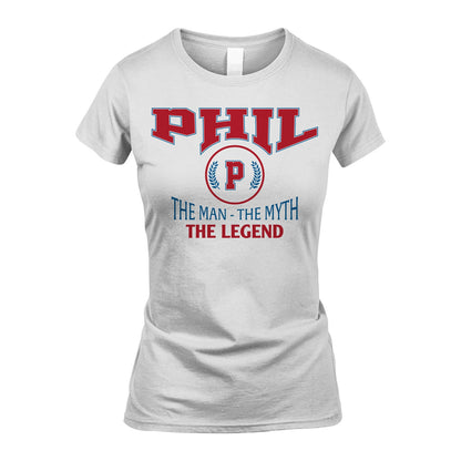 The Man The Myth The Legend Jet Style Shirt PHIL M1-9