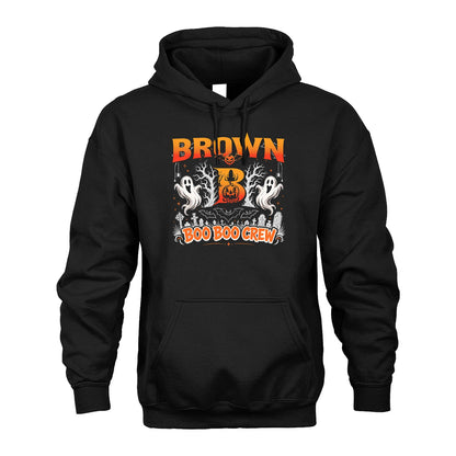 Boo Boo Crew Halloween Custom Name Shirt BROWN M1-28