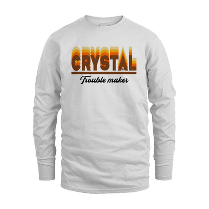 Your Name Trouble Maker Funny Shirt CRYSTAL M1-34