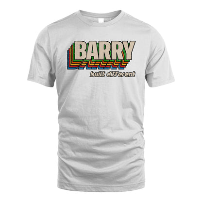 Your Name Built Different Retro Shirt BARRY M1-26