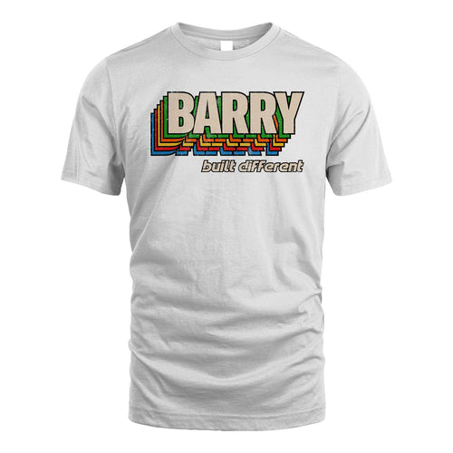Your Name Built Different Retro Shirt BARRY M1-26