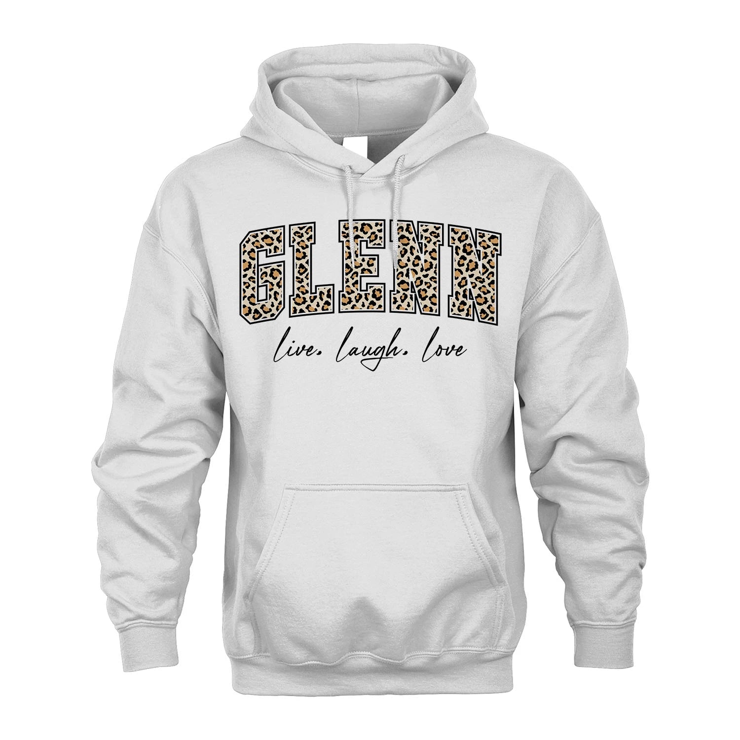 Live Laugh Love Custom Name With Leopard Pattern Shirt GLENN M1-13