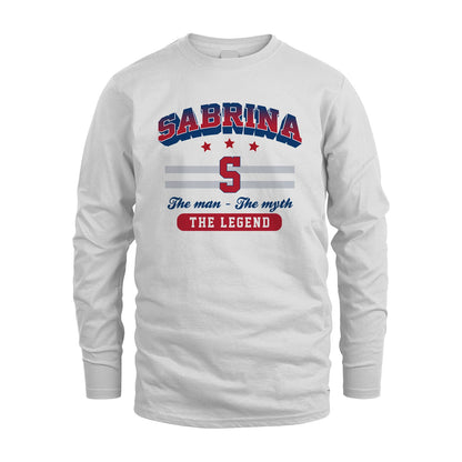The Man The Myth The Legend With Your Name Shirt SABRINA M1-35