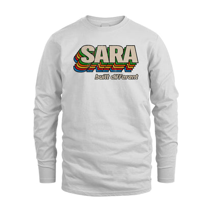 Your Name Built Different Retro Shirt SARA M1-26