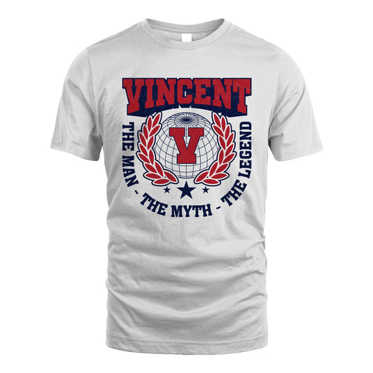 The Man The Myth The Legend Logo Shirt VINCENT M1-30
