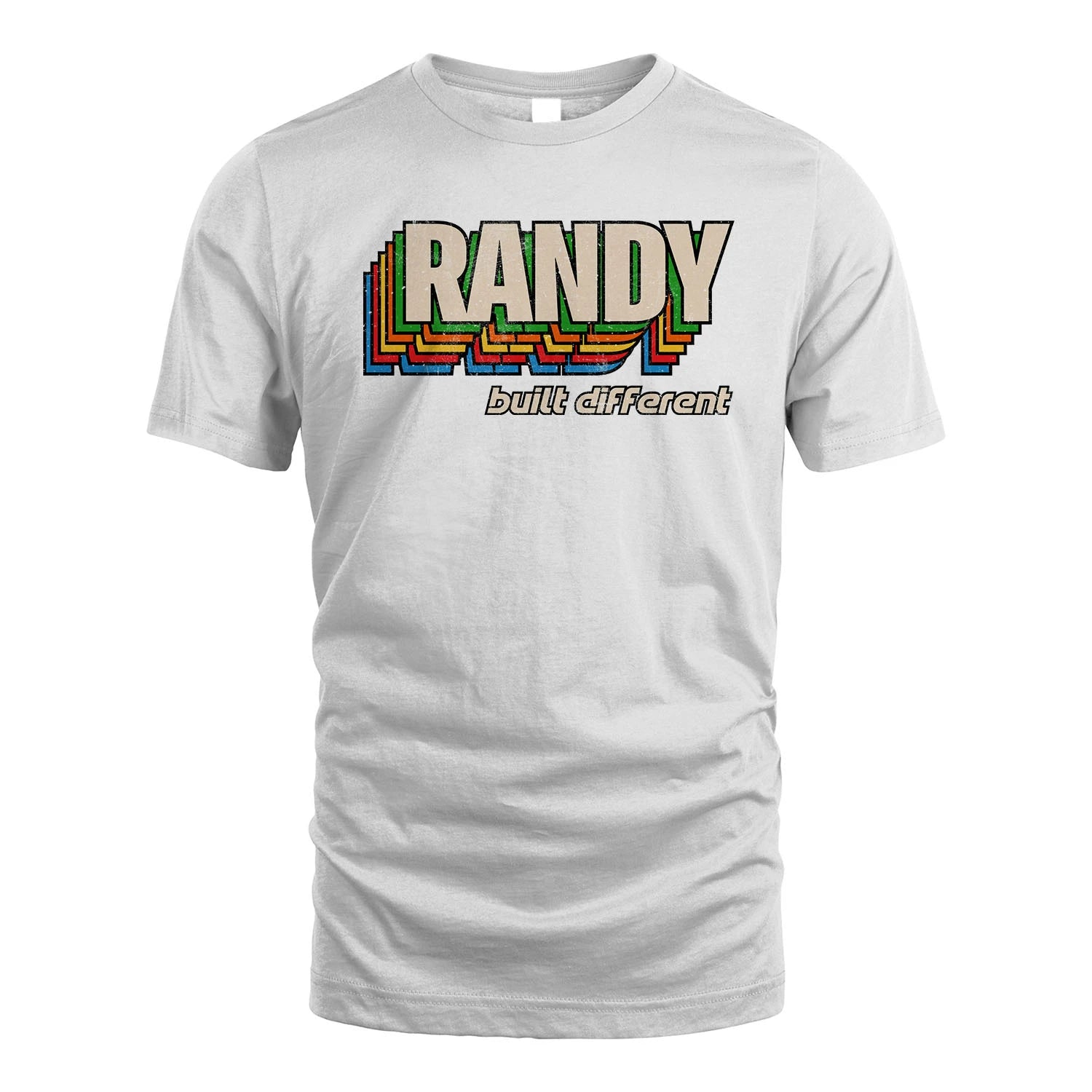 Your Name Built Different Retro Shirt RANDY M1-26