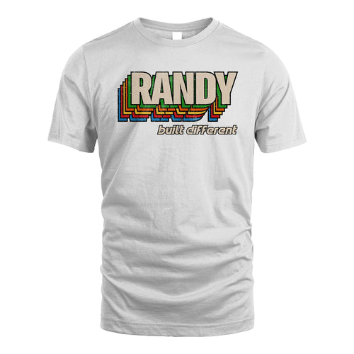Your Name Built Different Retro Shirt RANDY M1-26