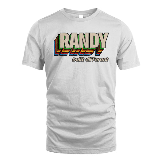 Your Name Built Different Retro Shirt RANDY M1-26