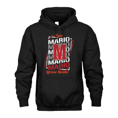 Team Your Name Lifetime Member Sporty Shirt MARIO M1-25