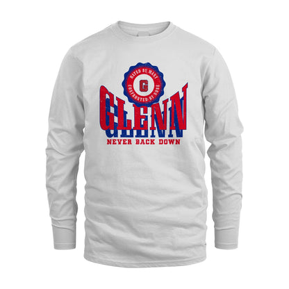 Your Name Never Back Down Shirt GLENN M1-33