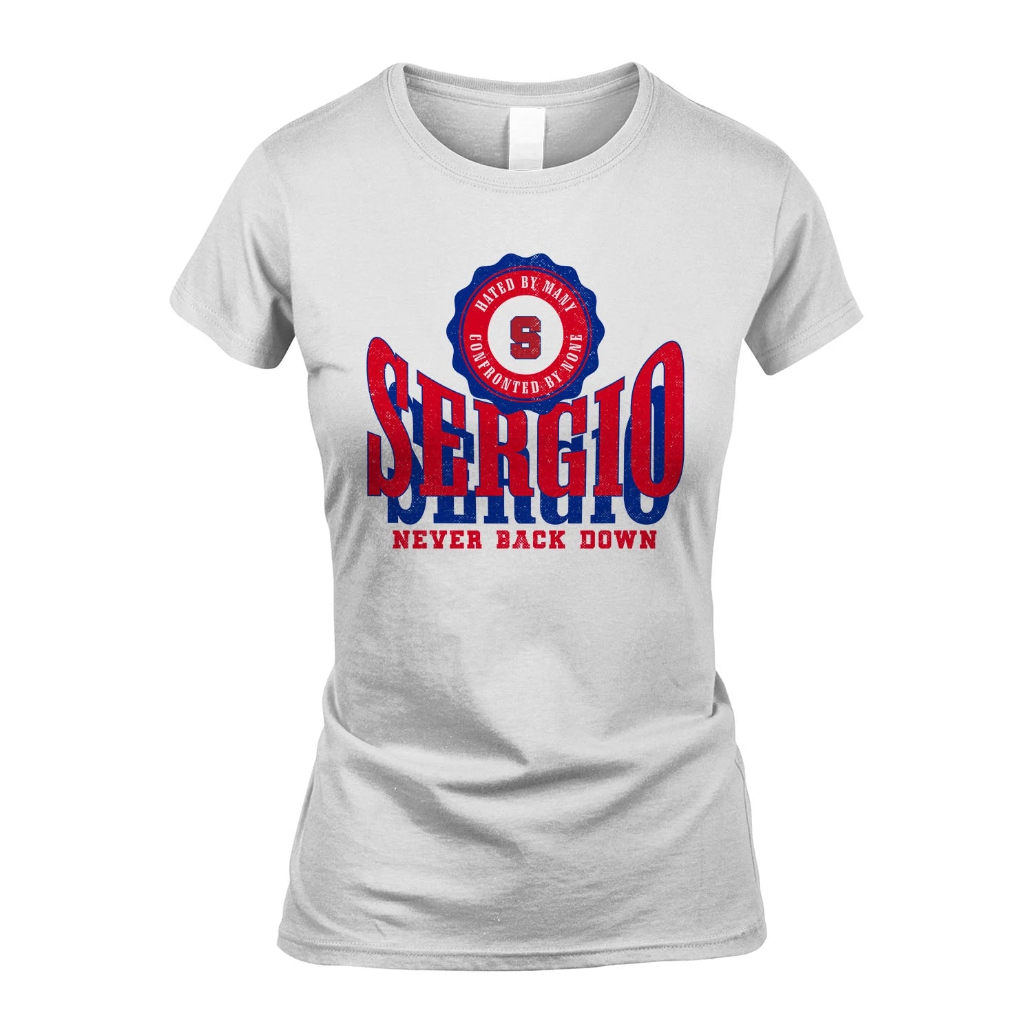 Your Name Never Back Down Shirt SERGIO M1-33