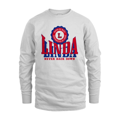 Your Name Never Back Down Shirt LINDA M1-33
