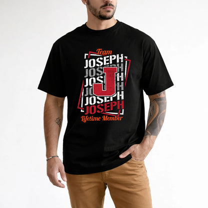 Team Your Name Lifetime Member Sporty Shirt JOSEPH M1-25
