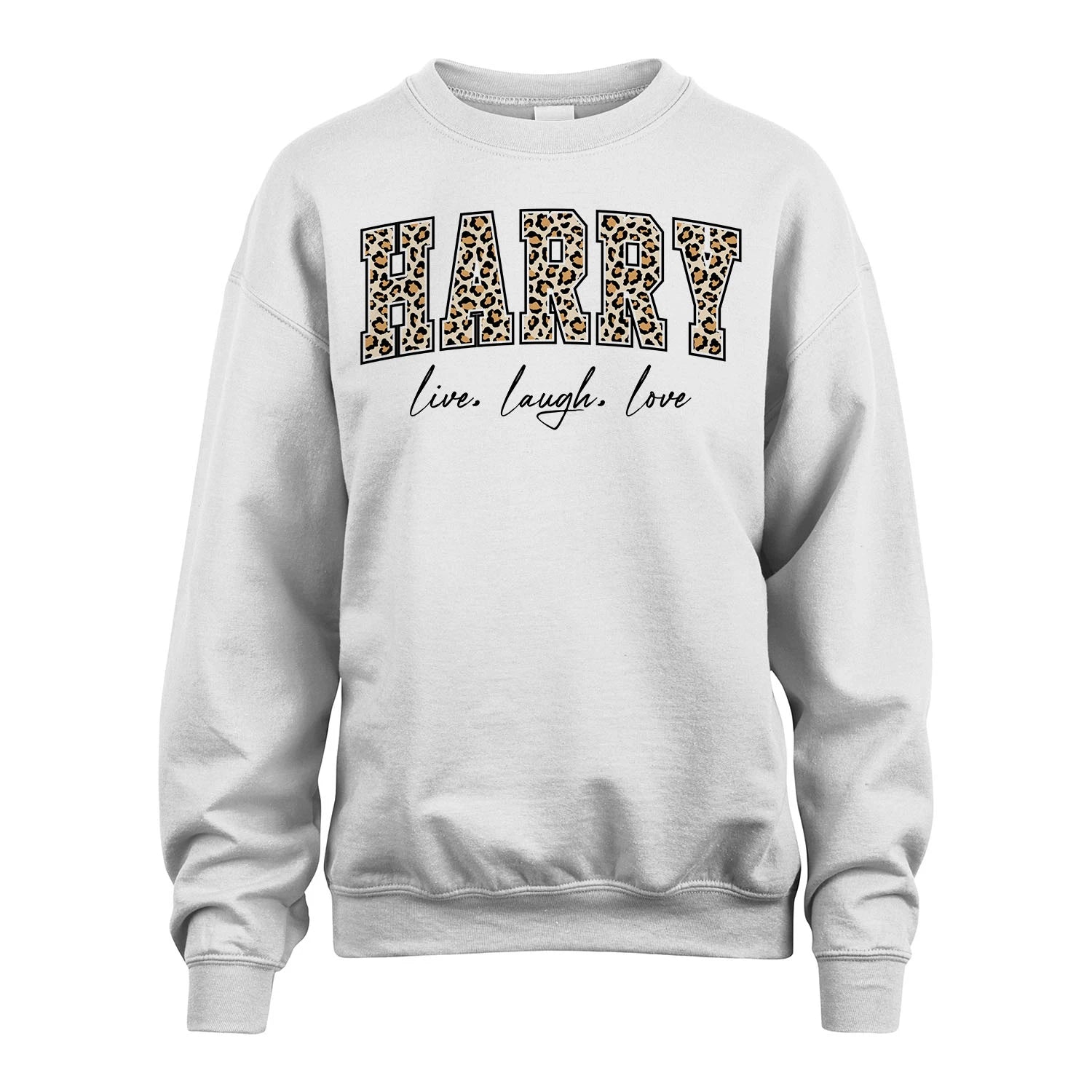 Live Laugh Love Custom Name With Leopard Pattern Shirt HARRY M1-13