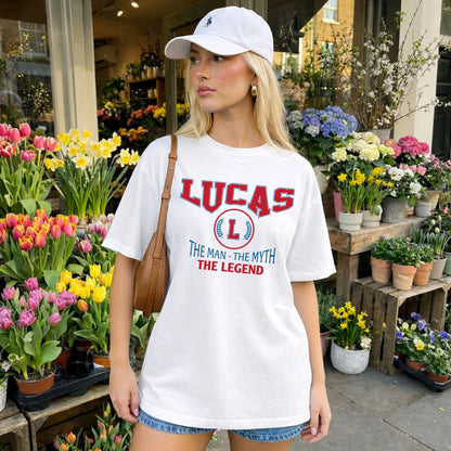 The Man The Myth The Legend Jet Style Shirt LUCAS M1-9