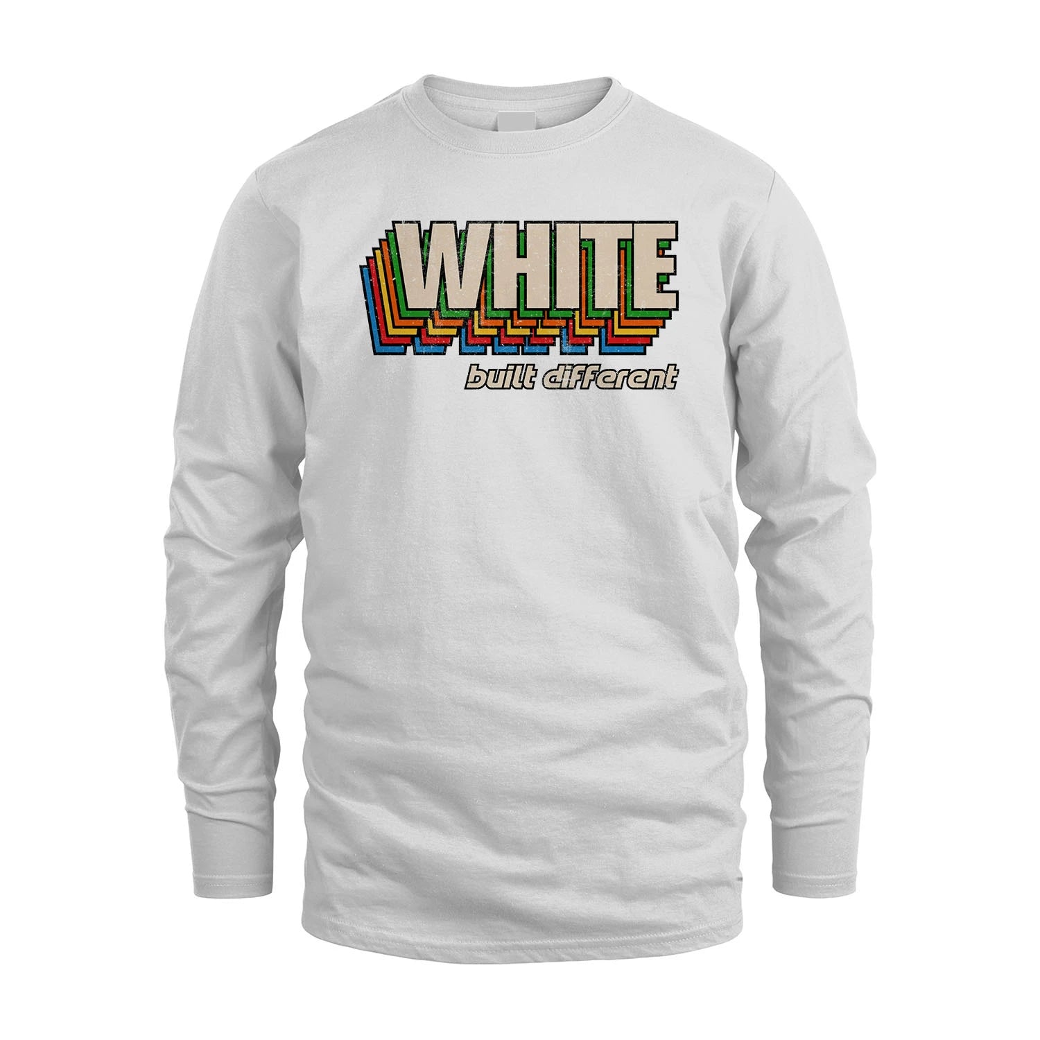 Your Name Built Different Retro Shirt WHITE M1-26