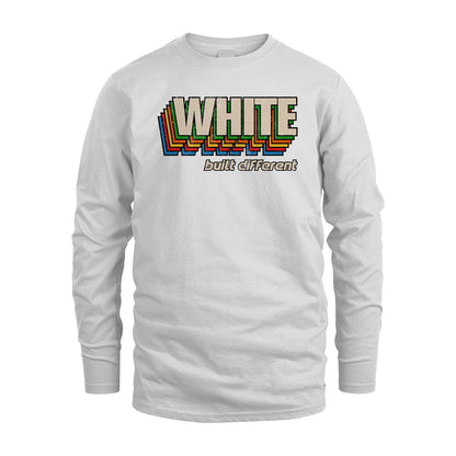 Your Name Built Different Retro Shirt WHITE M1-26