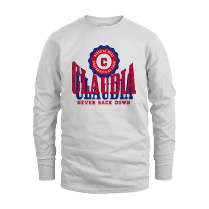 Your Name Never Back Down Shirt CLAUDIA M1-33