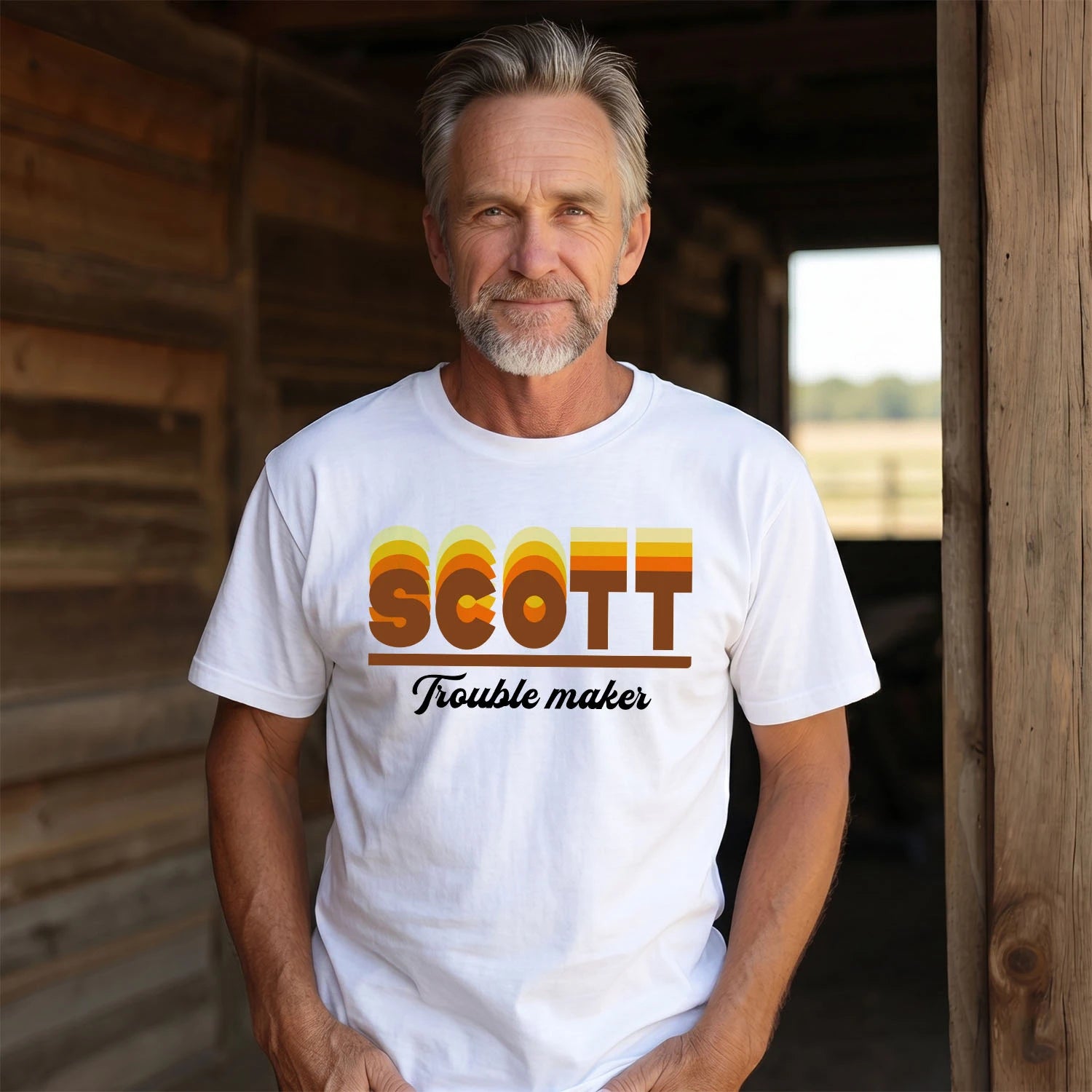 Your Name Trouble Maker Funny Shirt SCOTT M1-34