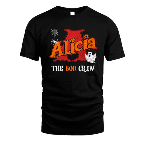 The Boo Crew Halloween Custom Name Shirt ALICIA M1-22